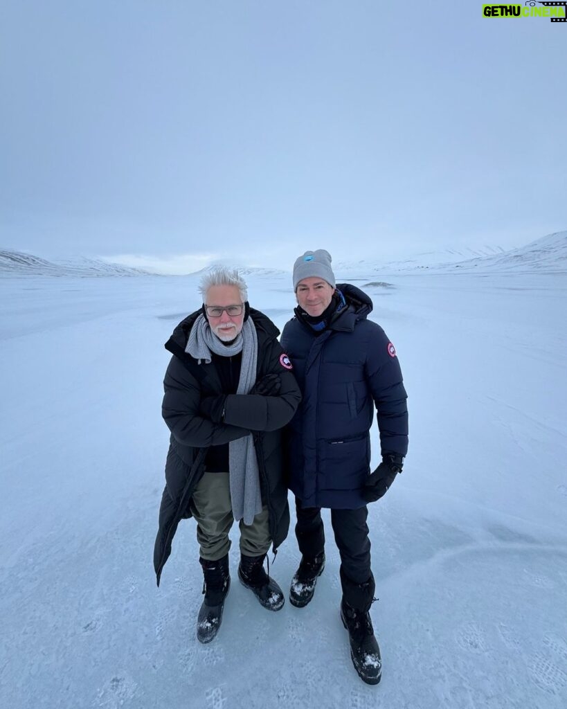 James Gunn Instagram - Peter Safran & I in Svalbard. #DCStudios #Superman Longyearbyen, Svalbard