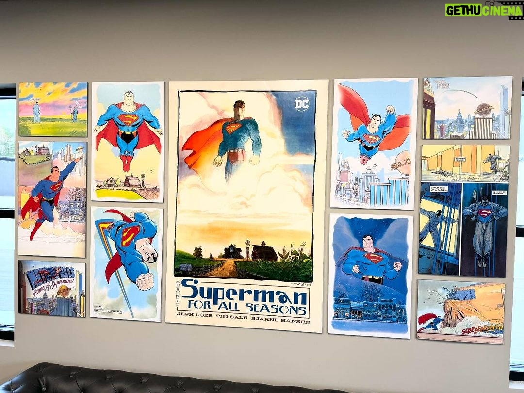 James Gunn Instagram - Wall in my production office. #supermanlegacy