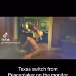 James Gunn Instagram - Example of a Texas Switch on the monitor while shooting #Peacemaker. The Texas Switch is a technique used in filming where a character does an incredible or elaborate stunt that invisibly transitions from lead actor to stunt performer through staging and camera movement. Here, @JohnCena does the first part and becomes stuntie @suspencstunts. @dcofficial