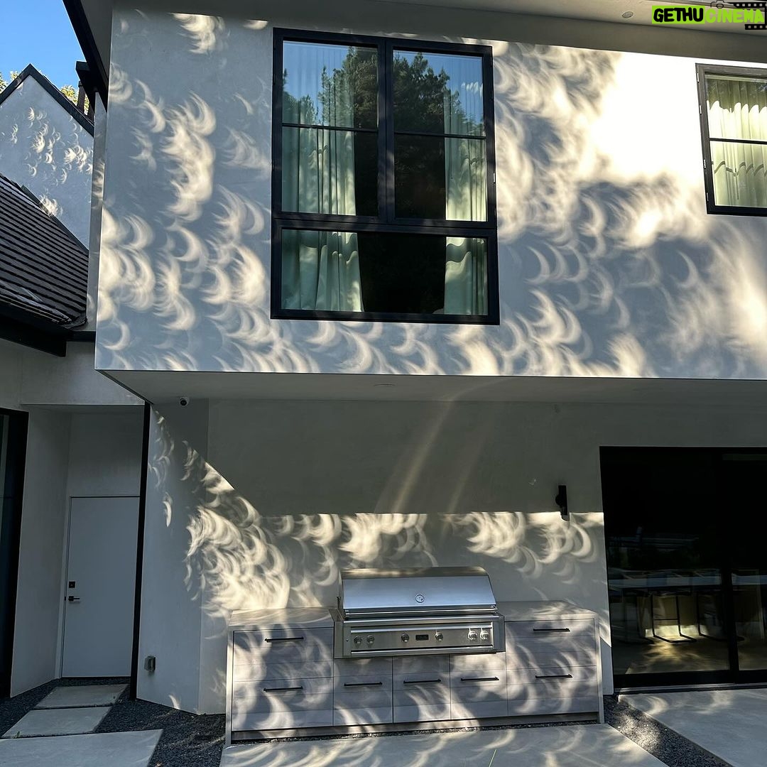 James Gunn Instagram - Solar eclipse shadows in my backyard right now. #solareclipse