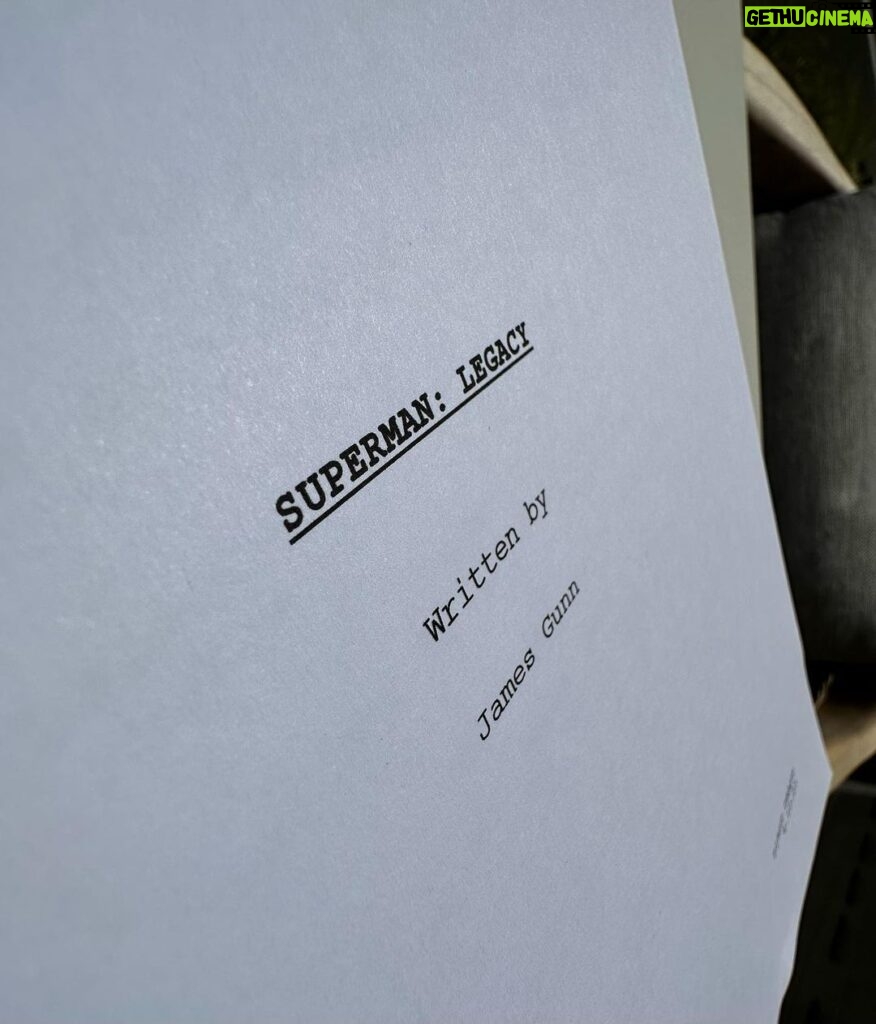 James Gunn Instagram - I’m honored to be a part of the legacy. And what better day than #SupermanAnniversary Day to dive fully into early pre-production on #SupermanLegacy? Costumes, production design, and more now up and running.