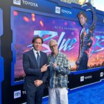 James Gunn Instagram – At the #BlueBeetle screening with my partner Peter Safran! I can’t wait for audiences to meet Jaime Reyes, who will be an amazing part of the DCU going forward!
@greglauren
@scarosso styling: @emilydiddle