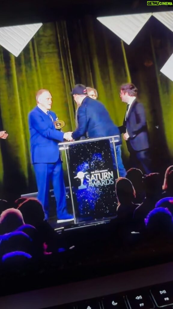 James Gunn Instagram - Thank you @saturnawards for Best Comic Book Movie to Vol. 3 & thanks to Kevin Feige & @simon_hatt for accepting & their kind words (and thanks to @stefceretti for this video!) ❤️