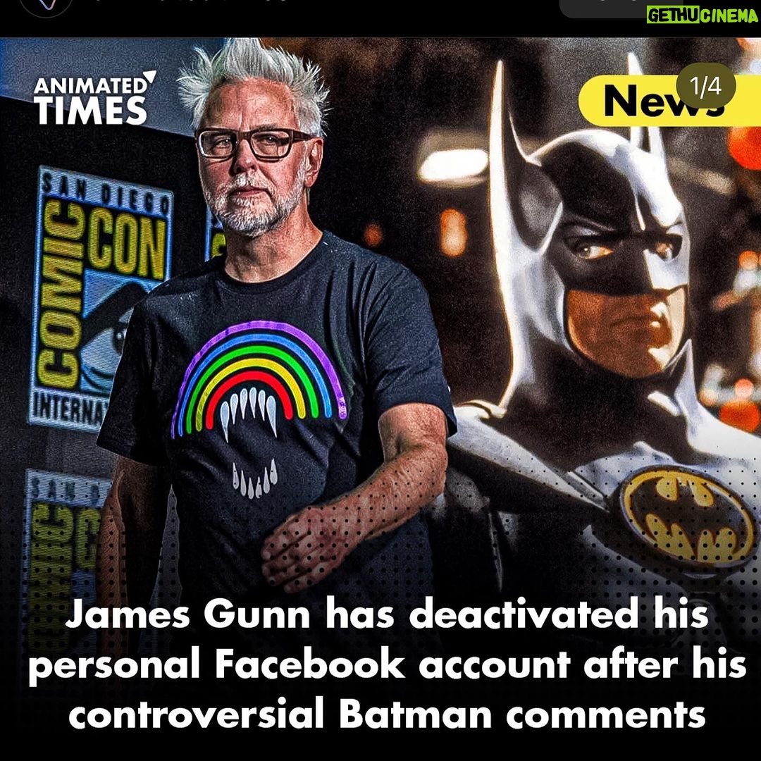 James Gunn Instagram - What happens… and then the broad assumptions made by certain sites. I haven’t been on FB in so long I don’t even know how to answer the questions to get back on.