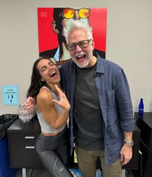 James Gunn Instagram - With the Engineer herself, @thefaria, in town for stunts and costume fittings for Superman. You guys are gonna love this character on screen!