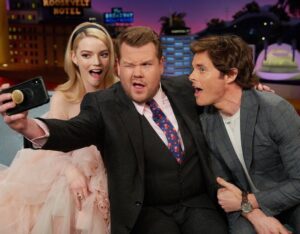 James Marsden Instagram - Hamming with @latelateshow @j_corden and @anyataylorjoy #sonicmovie