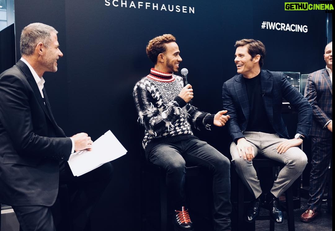 James Marsden Instagram - Q&A with @lewishamilton at the @iwcwatches NYC boutique last night. #iwctalksto #iwcracing