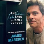 James Marsden Instagram - Nice to be back in person with @j_corden for the @latelateshow Airs tonight! #sonicmovie2