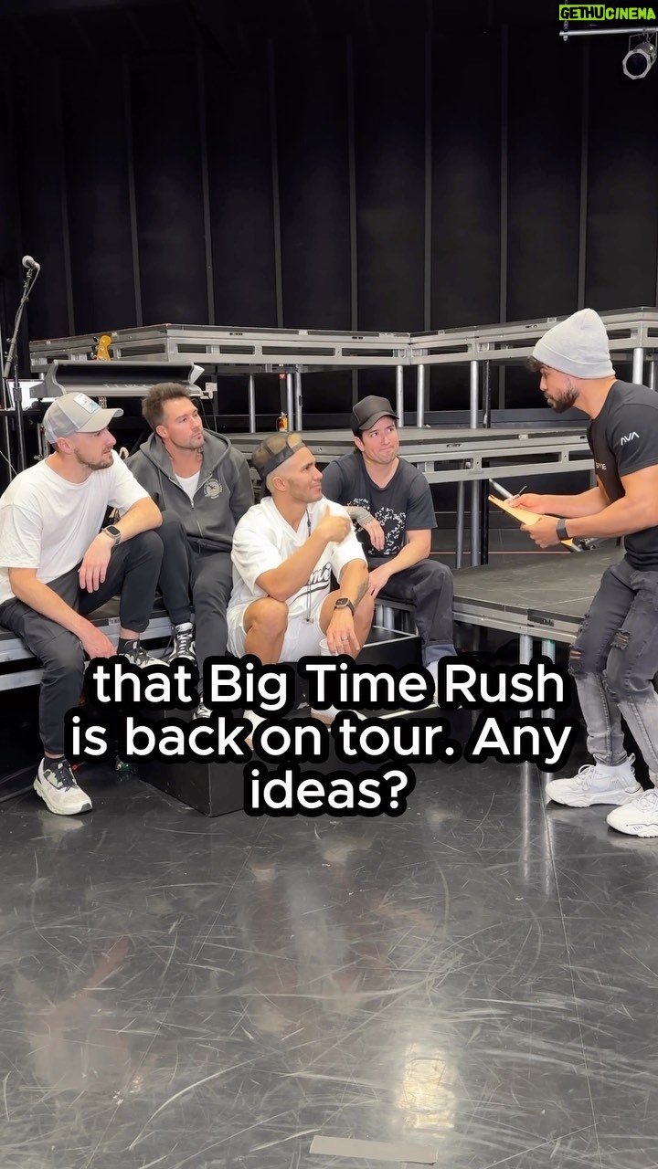 James Maslow Instagram - I was just trying to help! 🤣🤣 @spence @bigtimerush @kendallschmidt @jamesmaslow @therealcarlospena @loganhenderson 🎶
