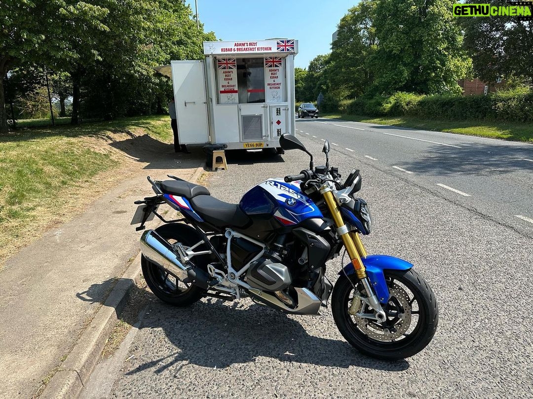 James May Instagram - R1250 with Adam’s kebab van.