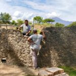 James May Instagram – Pompeii, mending mysterious damage to wall.