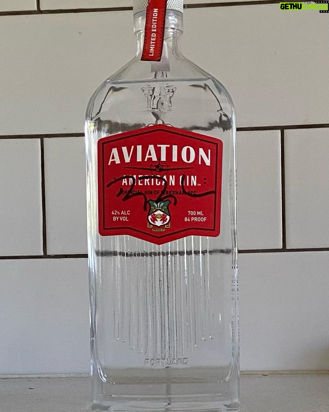 James May Instagram - Personal signed bottle from @vancityreynolds gratefully received. @jamesmaygin