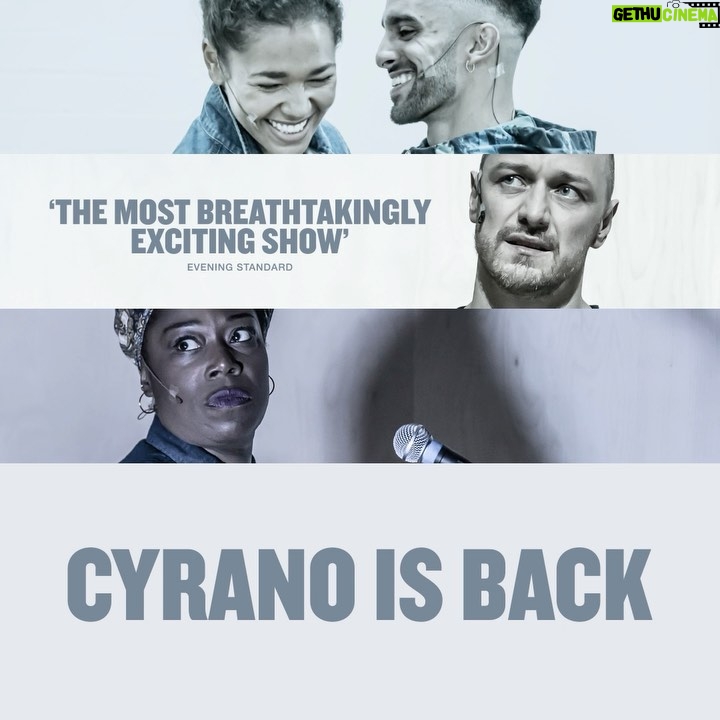James McAvoy Instagram - Very excited that our Olivier Award-winning production of Cyrano de Bergerac is coming back to London - before going to my hometown of Glasgow and then on to New York. The show will visit @HaroldPinterTheatre from 3 Feb – 12 March 2022, @KingsAndRoyalGlasgow from 18 – 26 March 2022 and @BAM_Brooklyn from 5 April – 22 May 2022.