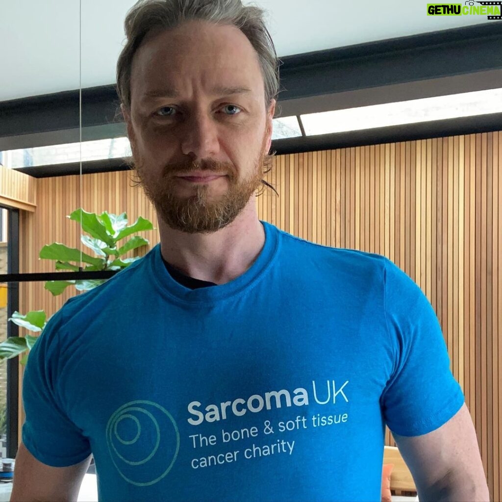 James McAvoy Instagram - Felix at @vtbflower is going to walk from Tower Bridge to Hampton Court,crossing every bridge along the way. He is doing this in aid of @sarcoma_uk because He lost his Mum to this rare form of cancer. I’m Proud to wear this T-shirt and help raise awareness about this nastiest of Cancers...to stand by Felix,and honour his mum. Good luck Felix. Link below if you’d like to donate: https://www.justgiving.com/fundraising/felix-taberer-bond1?utm_source=whatsapp&utm_medium=fundraising&utm_content=felix-taberer-bond1&utm_campaign=pfp-whatsapp&utm_term=1655f096de0c401282adcfda2b05857f London, United Kingdom