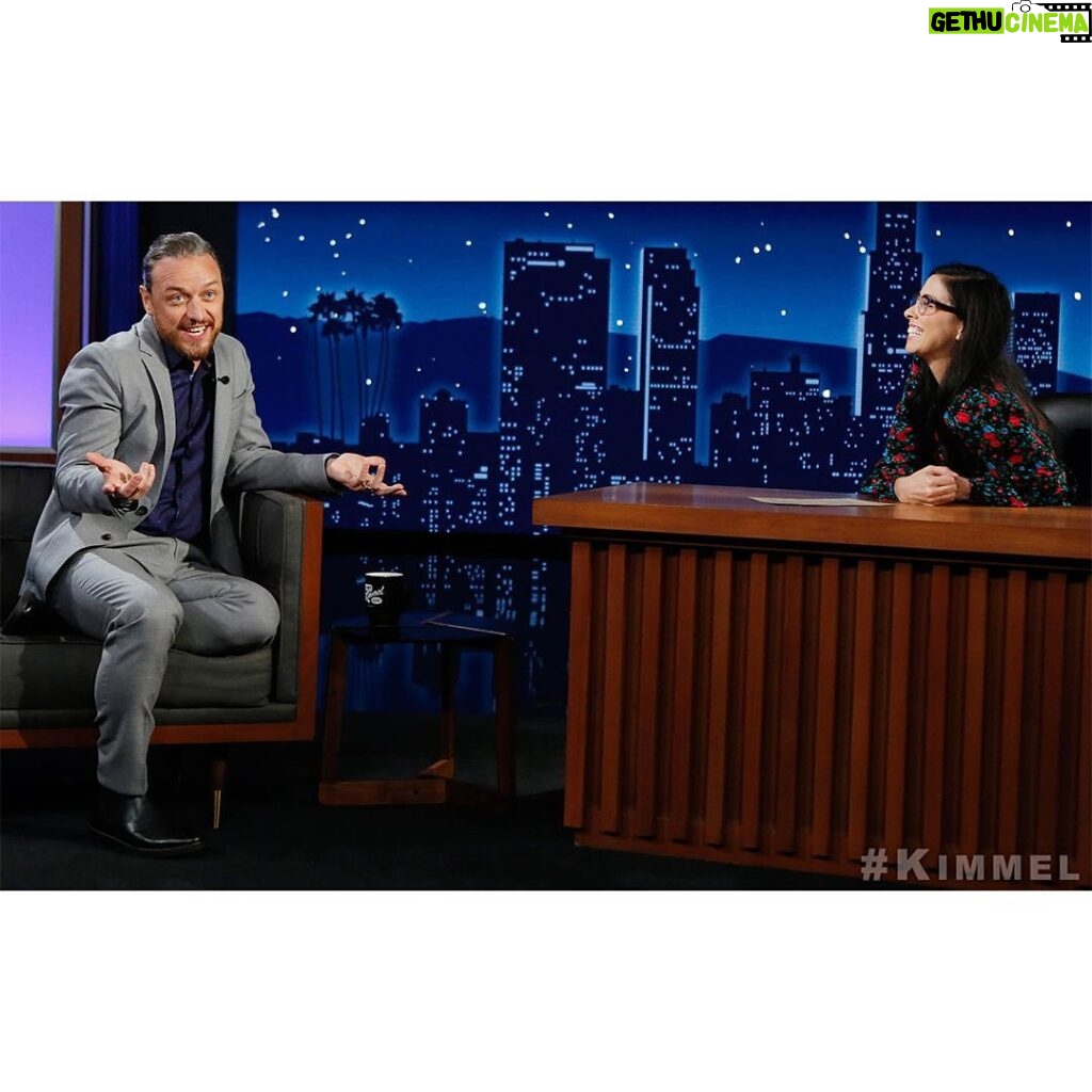 James McAvoy Instagram - Loved hanging with guest host @SarahKSilverman (Long time fan of hers and she was brilliant) on @JimmyKimmelLive tonight! #Kimmel #ABC #togethermovie #together
