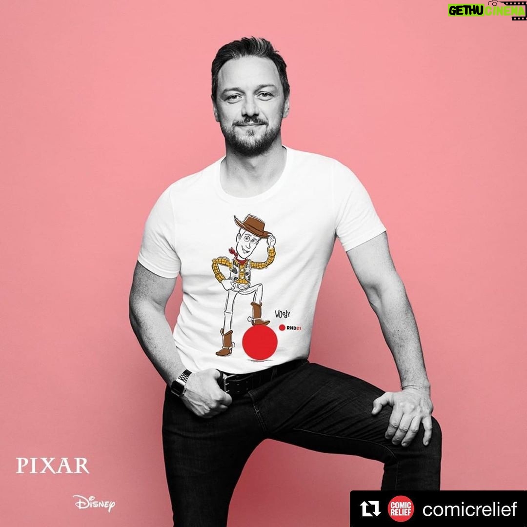 James McAvoy - 258.2K Likes - The shops are opening back up!
If you're popping into @tkmaxxuk, grab yourself one of these Disney Pixar chari-tees.
Every item includes a donation to help vulnerable children and young people in the UK & around the world. #tkmaxx #comicrelief #pixar #charitees #woody
