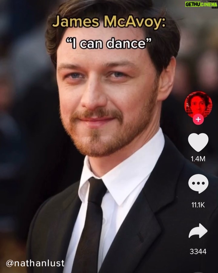 James McAvoy - 325.9K Likes - Thanks @lisalibs for the heads up. Yes @nathan_lusty I CAN DANCE.