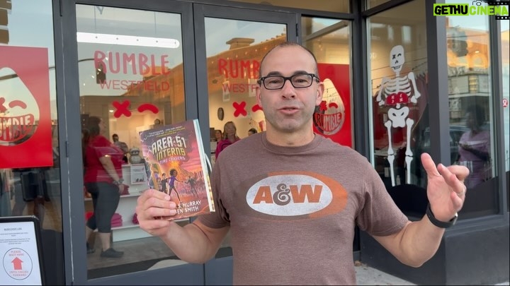 James Murray Instagram - Celebrating the release of our brand new children’s book AREA 51 INTERNS: TIME CHASERS at the awesome Rumble Boxing in Westfield, NJ! Huge thanks to all the kids & families that came out to show their support, and special thanks to Rumble & Frank Isoldi for sponsoring the event! Get a personalized, autographed copy for your kids today here: www.MurrPromos.com or pick up a copy anywhere books are sold!