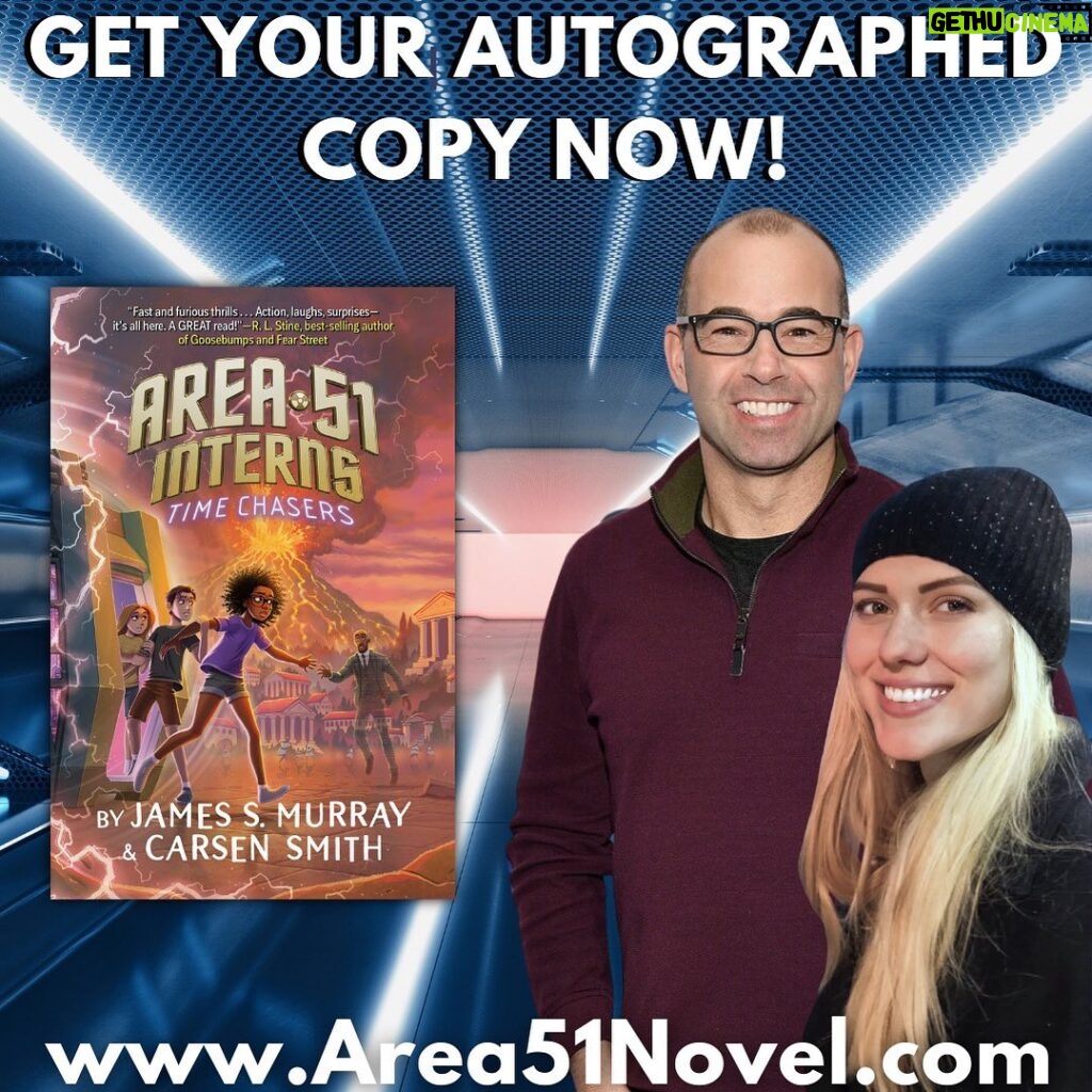 James Murray Instagram - Our newest kids book - the hysterical, action-packed AREA 51 INTERNS: TIME CHASERS comes out on October 3rd! Want your very own autographed copy? Order it today here: www.Area51Novel.com