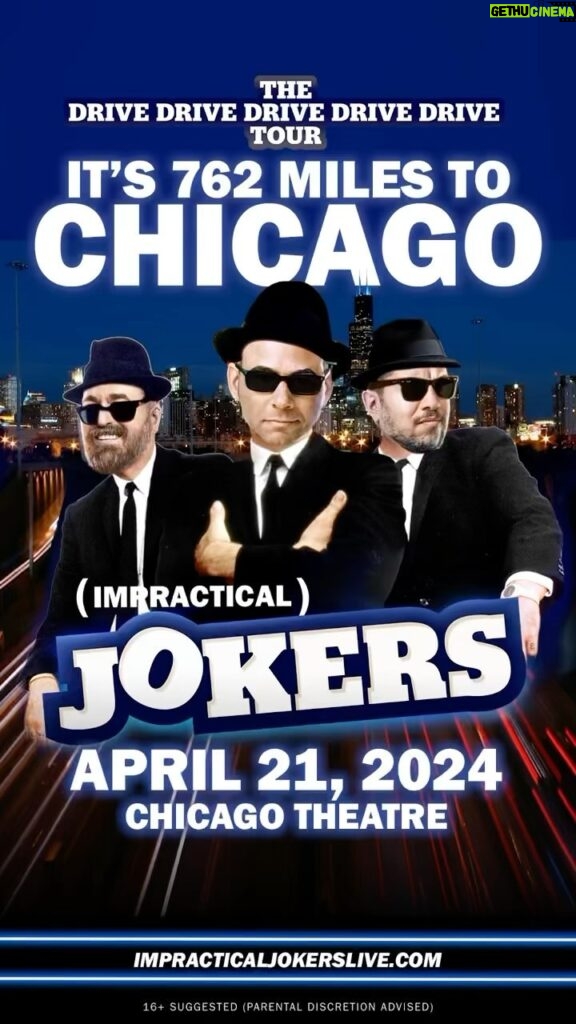 James Murray Instagram - Chicago! See the guys and I on April 21st in the brand new Impractical Jokers Live tour! Get your tickets here: www.ImpracticalJokersLive.com