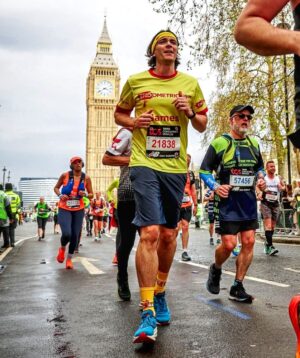 James Phelps Instagram - London Marathon ✔️
Possibly one of the hardest things I have ever done. But so happy I did.
Hip went after 21 miles but limped/wobbled home in 4hrs46.24
Thank you everyone for the amazing support and donations to @endometriosis.uk 
Let's keep spreading awareness about Endo !
(yes the shirt rubbed.....😵‍💫)

Donation link is in my bio

🏴󠁧󠁢󠁥󠁮󠁧󠁿🏃‍♂️🤙🫠🏅
 #endometriosisawareness #endometriosis #londonmarathon #bloodsweatandtears