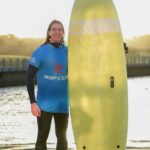 James Phelps Instagram - If you're going to wipe out... wipe out BIG! Great morning at @thewave and thanks to Harry for showing me how surfing is done properly, I think the dismount comes naturally though 🙈🦭🏄‍♂️🌊 The Wave