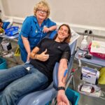 James Phelps Instagram - I popped in to give blood this morning and met Bev (huge HP fan). She made it literally so painless and answered all my questions. And got as many snacks as I wanted.😋 Thank you to all the ladies and gents working at the donation centre and making me feel so at ease. #DidYouKnow My blood could help someone tomorrow anywhere in the UK! #giveblood NHS Blood Donation