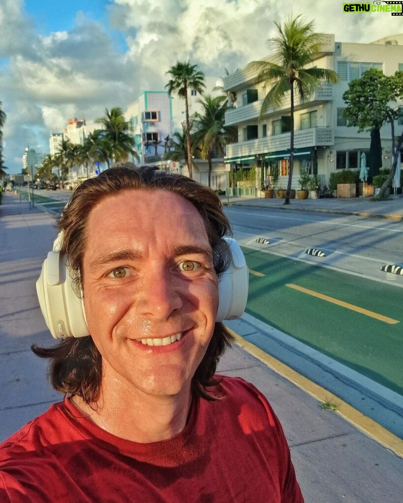 James Phelps Instagram - Morning 5k on South Beach. A little warmer than I'm used to running in 🥵 but still amazing to see the city waking up. Especially on the most famous Art Deco street in the world. (And I worked out the jumbo cookie and ice cream from last night) #miami #keeponrunning #travel Miami Beach, Florida
