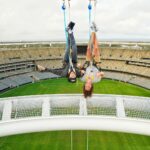 James Phelps Instagram - Hanging around at the @optusstadium We saw the State of Origin game yesterday and head you can hang off the roof of the stadium...so we did! #theozoneperth #wa #yesIHadALittleHeadRush Optus Stadium