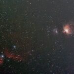 James Phelps Instagram – Clear skies and managed to get my first Horsehead Nebula (bottom left) with Orion Nebula (top right) 

Under the stars with a cup of tea and a big coat really has become my happy place. Shooting stars, galaxies and the ISS saying hello too

Still learning how to stack/edit but happy with my first attempt. Any tips would be greatly appreciated

🔭🤓🌌🛰

(Nerd photo language- 1600iso 180sec uHC filter,  50 lights, 40 darks, 20 flats ) 
#SpaceNerd
#orion #horseheadnebula #lookupitscool