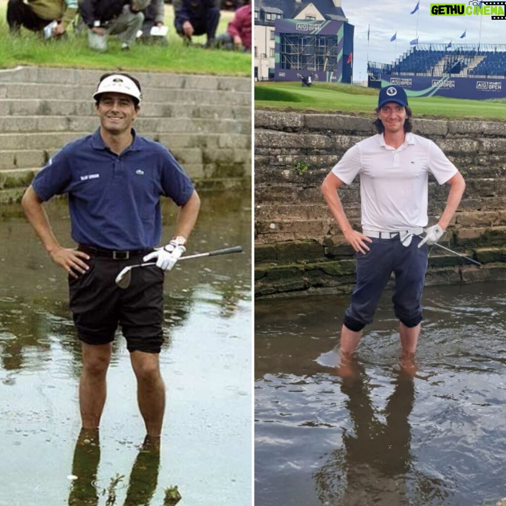 James Phelps Instagram - I think Jean did it better in 1999... Amazing day getting my practice in for the @aigwomensopen Invitational tomorrow @carnoustiegolflinks . #FOREeveryone #bucketlistgolf #AIGWOInvitational Carnoustie Golf Links