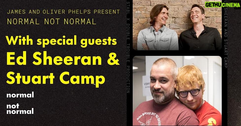 James Phelps Instagram - Out tonight wherever you get your podcasts and on our YouTube channel from 8pm🇬🇧⏳ @teddysphotos and @stuartcamp73 were great to speak to and as nice as you would imagine. We really hope you guys enjoy it too. #Normalnotnormal #DidYouKnow #edsheeran #stuartcamp #podcast #atleastoneisarealredhead