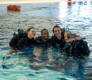 James Phelps Instagram - The worlds deepest diving pool,  where you can play pool,  chess, bike, your shopping (and loads more). A huge THANK YOU to everyone at @deepdivedubai for one of the best things I have ever done. @visit.dubai #blubblubblub #deepdivedubai #scubadiving #VisitDubai #underwater #hashtagforthescubaofit #mustdo 🤿