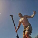 James Phelps Instagram - Trying to learn how to 'Step back turn' on the paddleboard today.... Needless to say I got wet learning. And its not about falling off, its about getting back on the board and try again. 🤿🐬🐳🦦 #sup #paddleboarding #IsThereAGracefulWayToFallOff #hashtagforthesakeofit