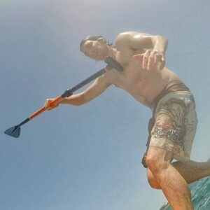 James Phelps Instagram - Trying to learn how to 'Step back turn' on the paddleboard today.... Needless to say I got wet learning. And its not about falling off, its about getting back on the board and try again. 🤿🐬🐳🦦
#sup #paddleboarding #IsThereAGracefulWayToFallOff 
#hashtagforthesakeofit