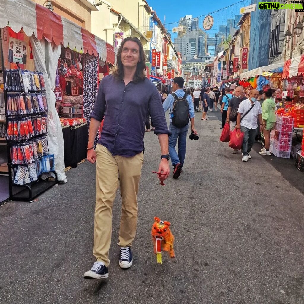 James Phelps Instagram - Just taking my lion for a walk... Fantastic Friends Season 2 is well underway, weve had a great time in Singapore with our onscreen Dad - Mark Williams. Lots of laughs as always. This season is going to be wicked! #travel #Singapore #lionwalking #FantasticFriends 🇸🇬 Singapore, Singapore