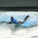 James Phelps Instagram - If you're going to wipe out... wipe out BIG! Great morning at @thewave and thanks to Harry for showing me how surfing is done properly, I think the dismount comes naturally though 🙈🦭🏄‍♂️🌊 The Wave