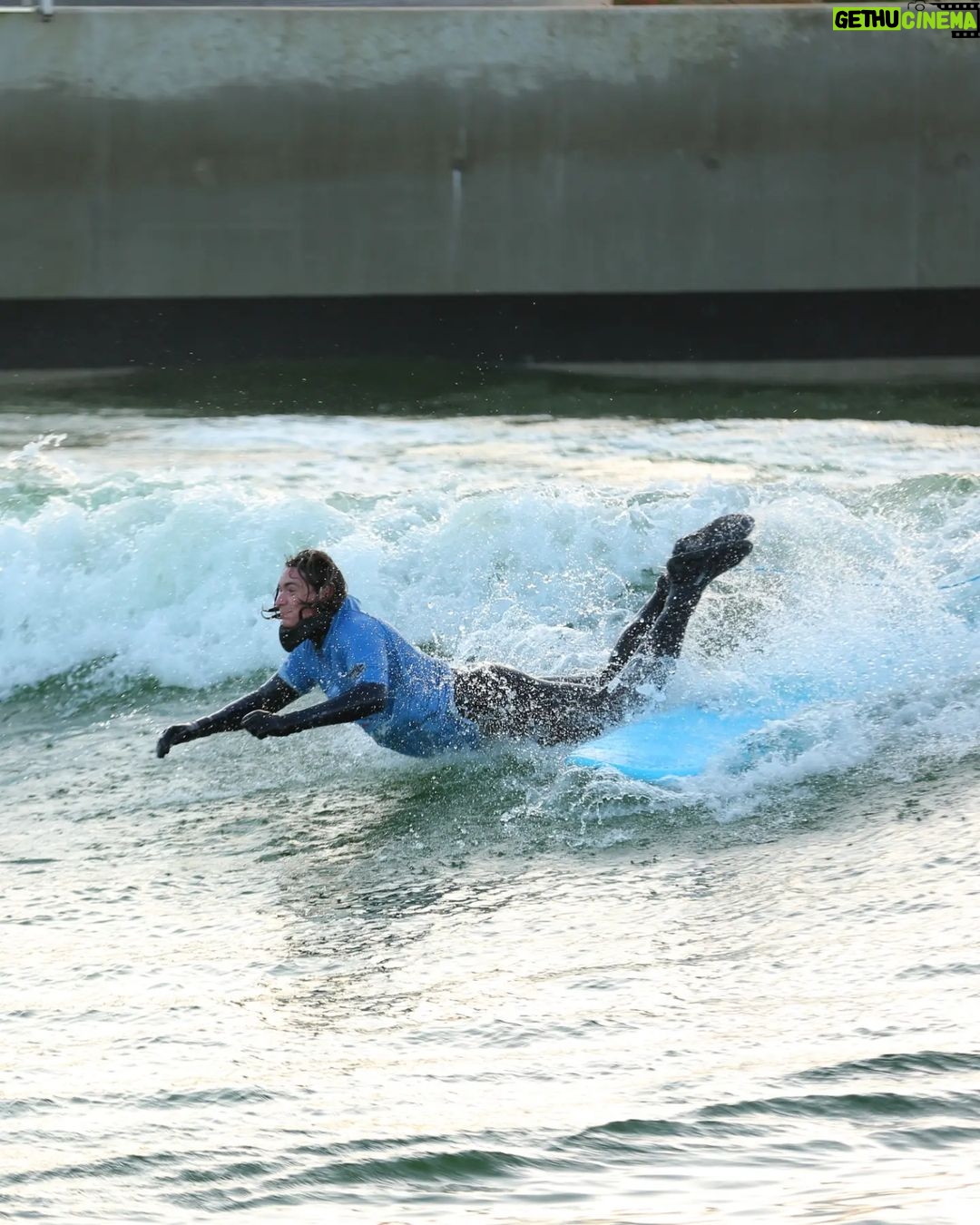 James Phelps Instagram - If you're going to wipe out... wipe out BIG! Great morning at @thewave and thanks to Harry for showing me how surfing is done properly, I think the dismount comes naturally though 🙈🦭🏄♂️🌊 The Wave