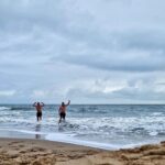 James Phelps Instagram - Christmas morning at the seaside means one thing. So my pal Jumbo and I went for a dip. Merry Christmas everyone. I hope you are all have a great day. 🎄🎅🥂🥶