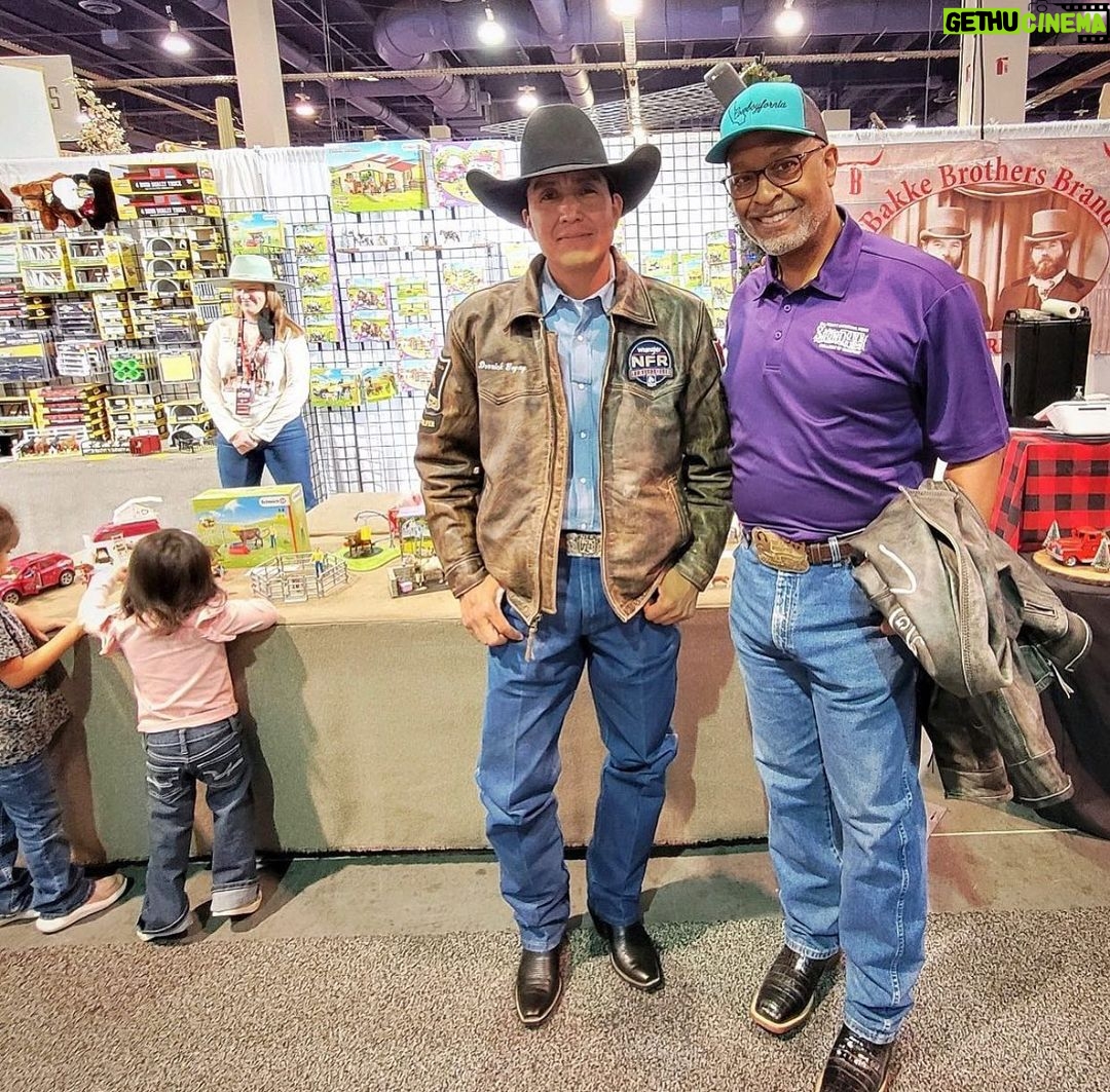 James Pickens Jr. Instagram - Vegas in December with Derrick Begay🐴 NFR Cowboy Christmas Gift Show