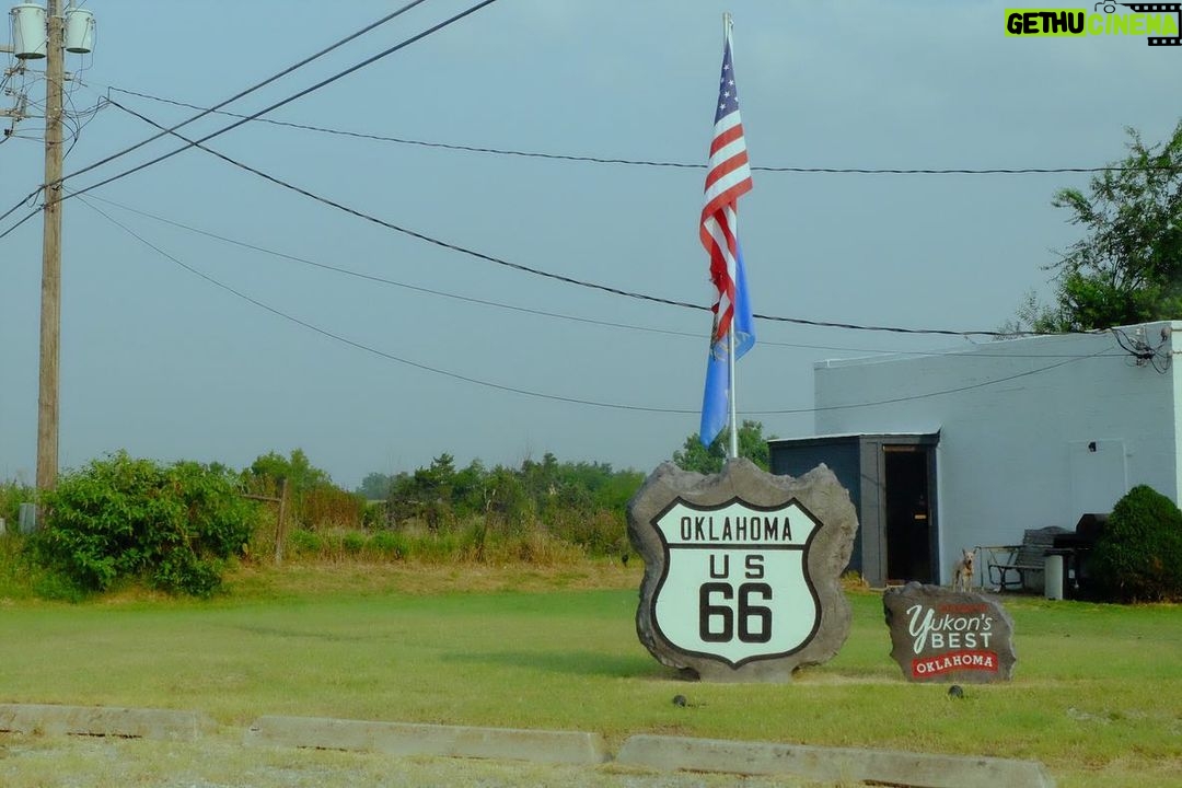 Jamie Campbell Bower Instagram - The beginning of Route 66. Through Oklahoma and Texas. Both of which are absolutely beautiful. We met some amazing people on our way yesterday. 🖤