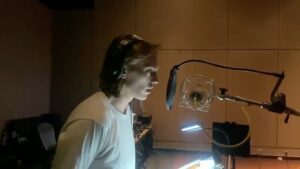 Jamie Campbell Bower Instagram - BTS of doing ADR work on the show a few weeks before release. Taken by the best duo in the world The Duffers.
@strangerthingstv @netflix