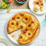 Jamie Oliver Instagram – I am a big advocate of a lovely sweet treat every now and again and this pina colada tarte Tatin really is just that ! With Mother’s Day just around the corner why not make her a pud based off a classic cocktail !!! And you know what I really love about this recipe…..it uses beautiful tinned pineapple so not only is it nostalgic, it’s also really easy to whip up! Recipe link in my bio x x

#mothersday #jamieandtesco #ad