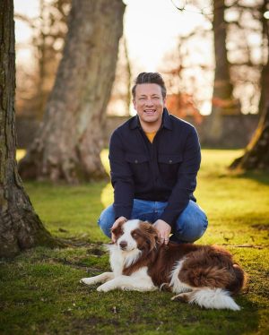 Jamie Oliver Instagram - I heard it’s national love your pet day today so have to shout out my little dude Conker. Love him and what a great addition to our weird and wonderful family xxx