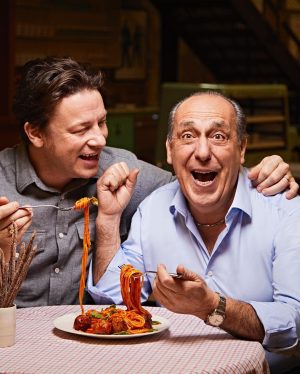 Jamie Oliver Instagram - You didn’t think I was finished wishing the legend that is @gennarocontaldo a happy birthday did you ???? Been looking at these pics of us over the years and had to share them check out those baby faces xxxx