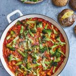 Jamie Oliver Instagram - What if I could tell you that by buying just 10 ingredients you could enjoy 3 delicious healthy midweek meals ? I absolutely love this meal plan and I think you will do too ! Hit the link in my bio for the full list of ingredients and how to make these three cracking recipes from them ! Jacket Spuds & Homemade Beans Potato, Pepper & Broccoli Frittata Smoky Veg Patties Big love x x x #mealprep #budgetfriendly #dinnerideas