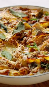 Jamie Oliver Instagram - This oozy, cheesy, scruffy aubergine lasagne is just one of those recipes that is great for the cold weather !! It’s also super easy to make, hit the link in my bio for the recipe and enjoy! x x #lasagne #winterrecipes #dinnerideas