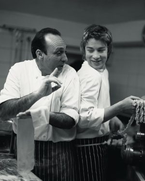 Jamie Oliver Instagram - You didn’t think I was finished wishing the legend that is @gennarocontaldo a happy birthday did you ???? Been looking at these pics of us over the years and had to share them check out those baby faces xxxx
