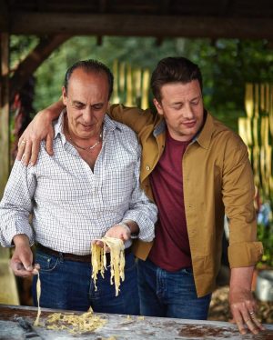 Jamie Oliver Instagram - You didn’t think I was finished wishing the legend that is @gennarocontaldo a happy birthday did you ???? Been looking at these pics of us over the years and had to share them check out those baby faces xxxx