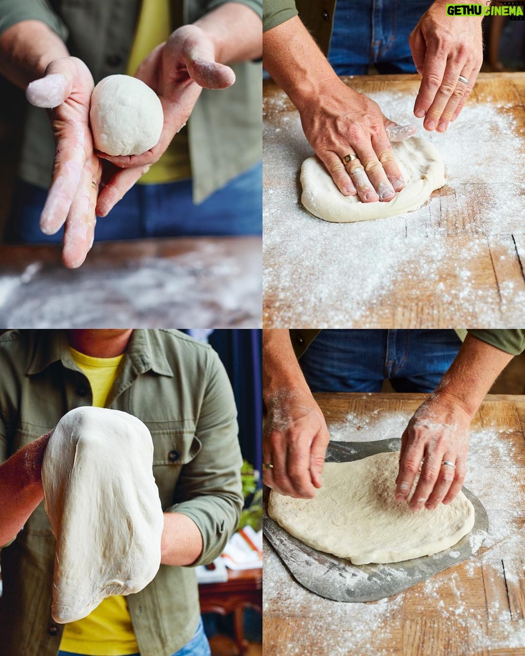 Jamie Oliver Instagram - Pizza dough is not only one of the most searched for recipes over on my website....it’s also really fun to make and one you can get your kids involved in ! If you’ve never made a homemade pizza before then today is the day !! Hit the link in my bio for my perfect pizza dough recipe and of course let me know your favourite pizza toppings in the comments. Happy pizza making everyone ! x x x #pizza #pizzamaking #weekendvibes